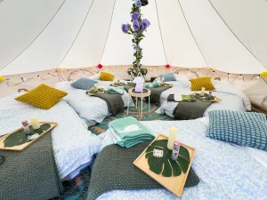 Yippee Yarvi - Backyard furnished glamping bell tent rental in Tacoma